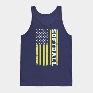 Softball American Flag Tank Top